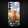 Beautiful Cat Cartoon Phone Case For Samsung S25/S24/S23/S22/S21/S20/Plus,Fe,Lite/Others Black Cover