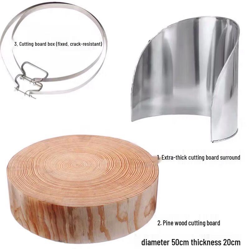 Stainless Steel Cutting Board Surround with Pine Wood Board & Clamp