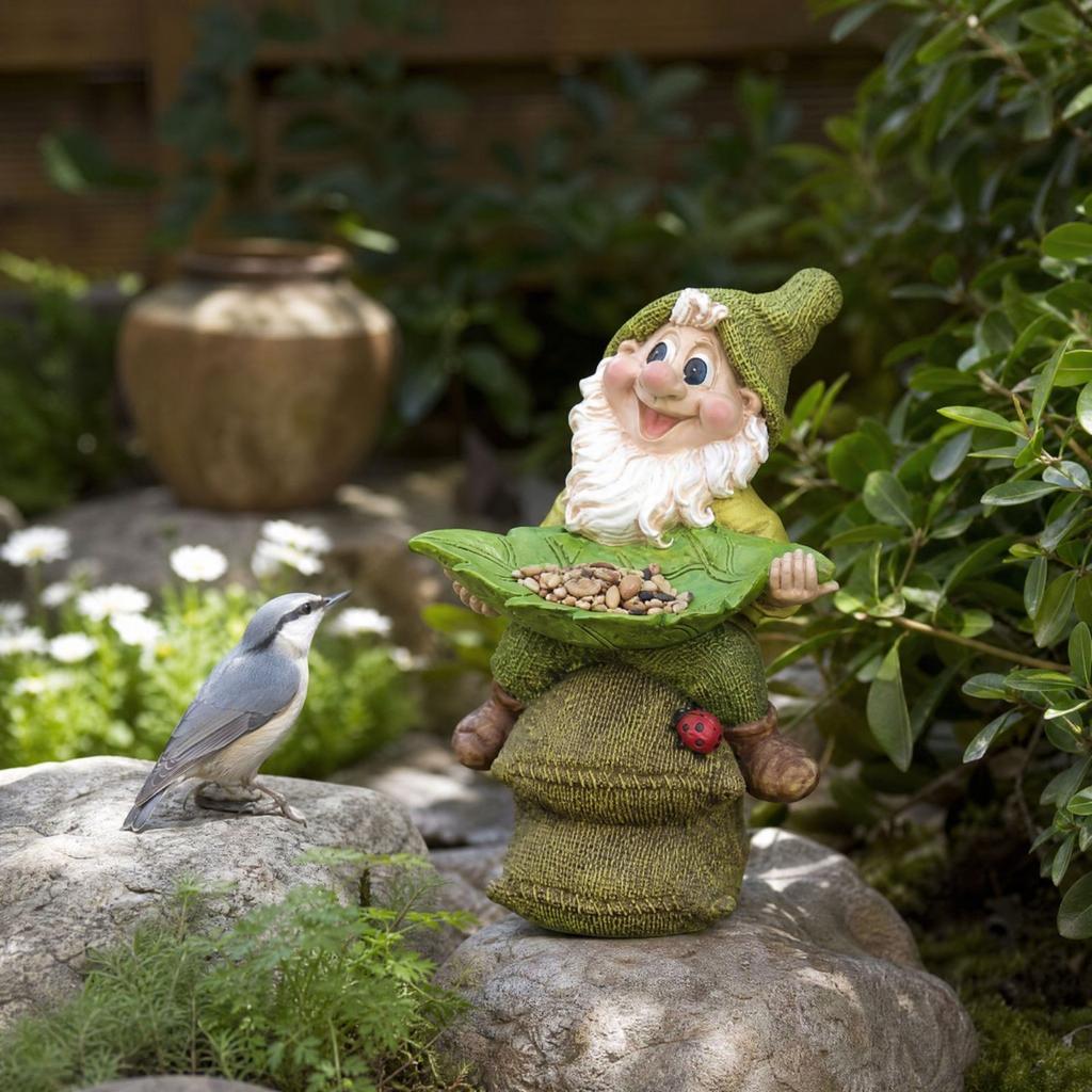 Outdoor Garden Rockery Pool Statue, Decorative Sculpture Ornament for Yard Patio