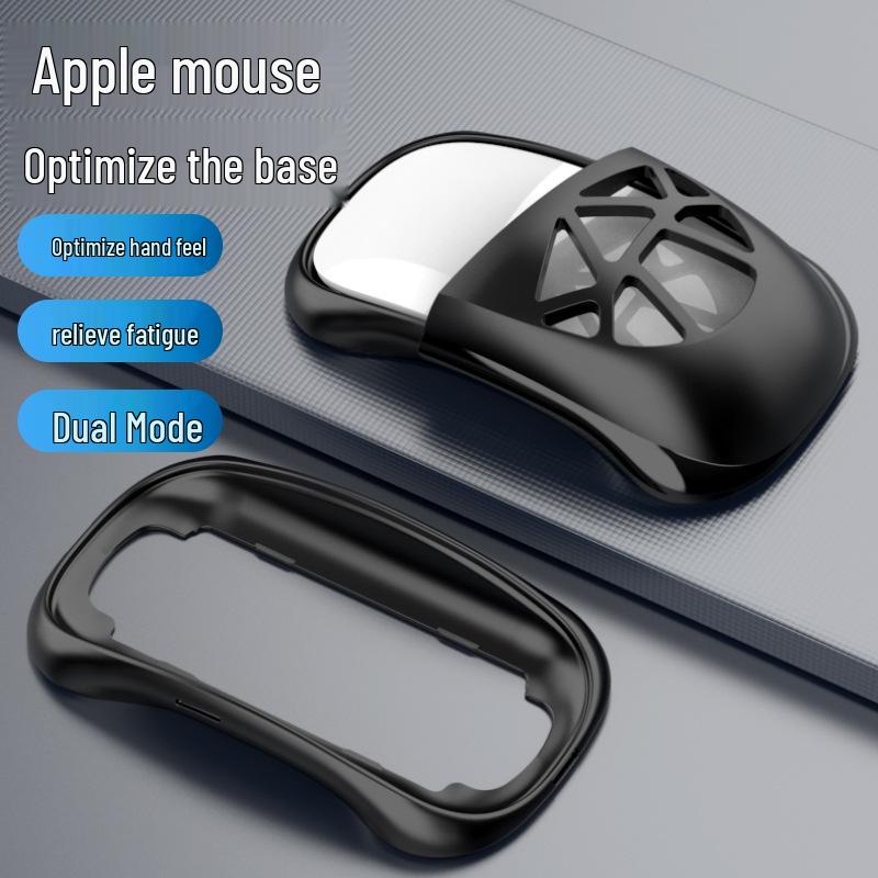 

Apple Mouse Base & Wrist Rest for Enhanced Comfort with 23rd Gen Magic Trackpad White + Plastic + Teflon Feet