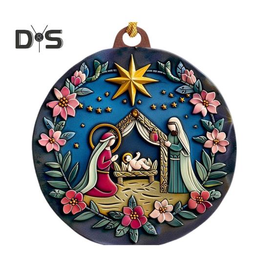 

Різдвяні прикраси для Різдва Релігійні Різдвяні ялинки Прикраси для вертепів Народження Ісуса Християнські прикраси для домашнього святкового декору ферми A