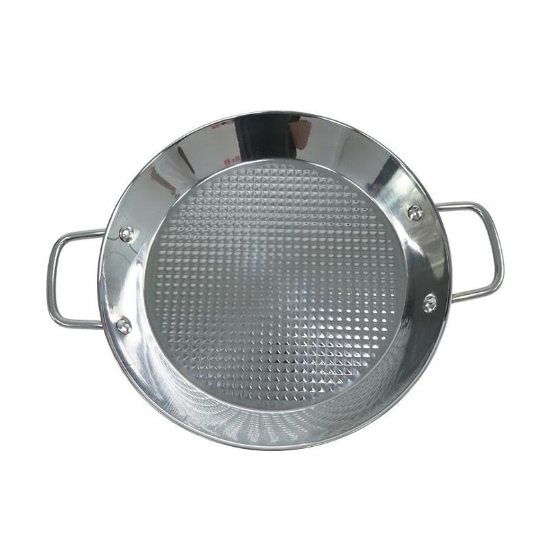 

ZISIZ Silver Stainless Steel Stackable Serving Plate