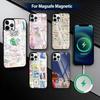 Travel Label L-Landmark Pattern Phone Case For iPhone17,16,15,14,13,12,11 Plus,Pro Magnetic For Magsafe Wireless Charging