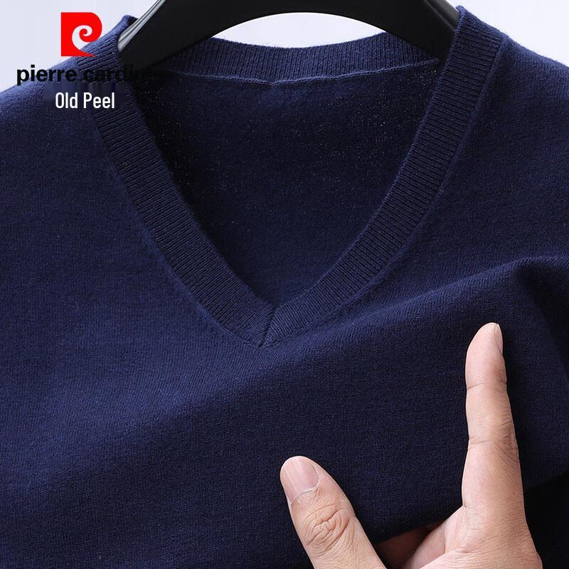 Pierre Cardin Men's 100% Pure Wool V-Neck Sleeveless Sweater Vest