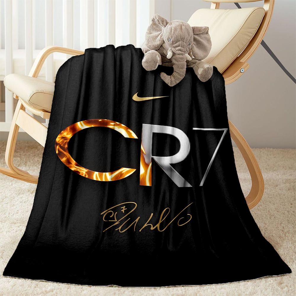 Ronaldo's Iconic Number Seven Blanket Ultra-Soft Suitable for Office Chair Livingroom Chair Four Seasons Universal Digital Print