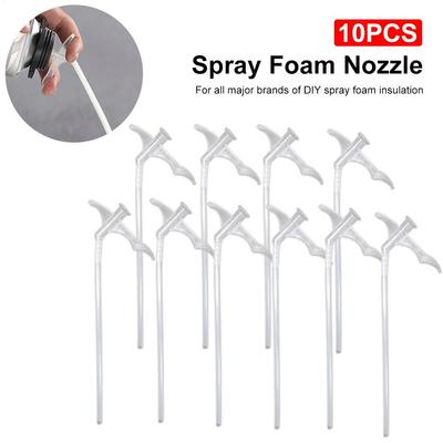 10 szt. Dysza do pianki w sprayu Wypełnianie szczelin Izolacyjna rurka z pianki Zamiennik DIY Poliuretanowa pianka Rurki z pianki w sprayu