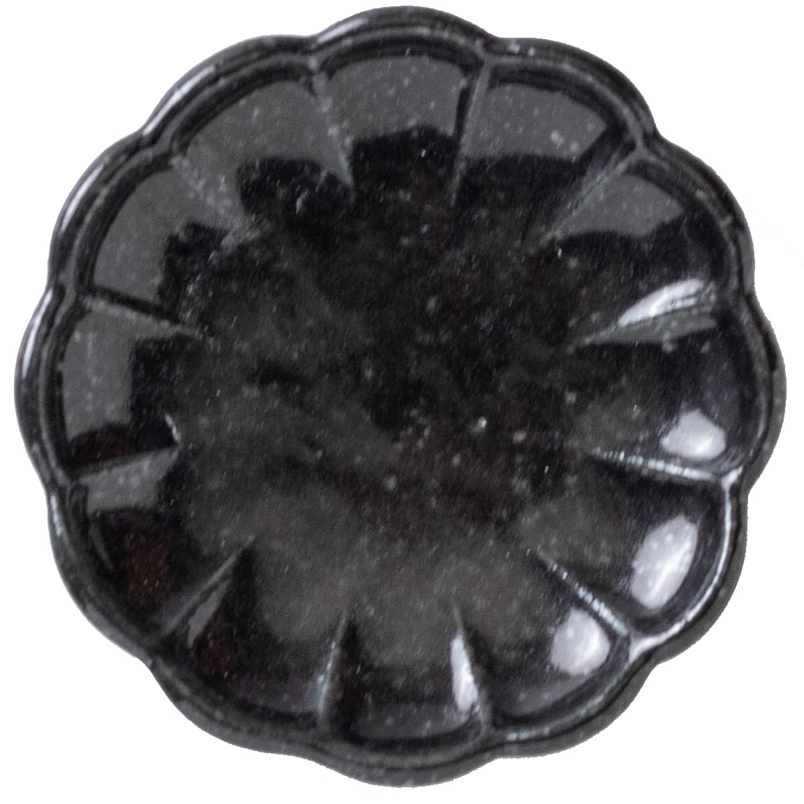 

Minoru Pottery Toiro 90-piece Small Flower Plate, Oil Drop Tenmoku