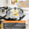 J1UL1N Scratch-Resistant Frying Pan With Lid Upgraded Titanium Hammered Design Non-Stick Material Heats Evenly