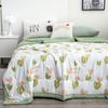 New Class A Cotton And Linen Double Layer Summer Quilt With Soybean Fiber Air Conditioning Quilt Printed Double Cooling Blanket