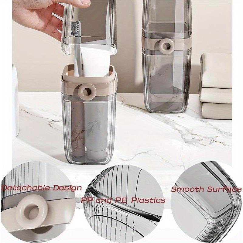 Set de Almacenamiento de Viaje de 4 Piezas, Jabonera Portátil y Estuche para Cepillo de Dientes con Drenaje, Ideal para Dormitorio, Gimnasio y Baño