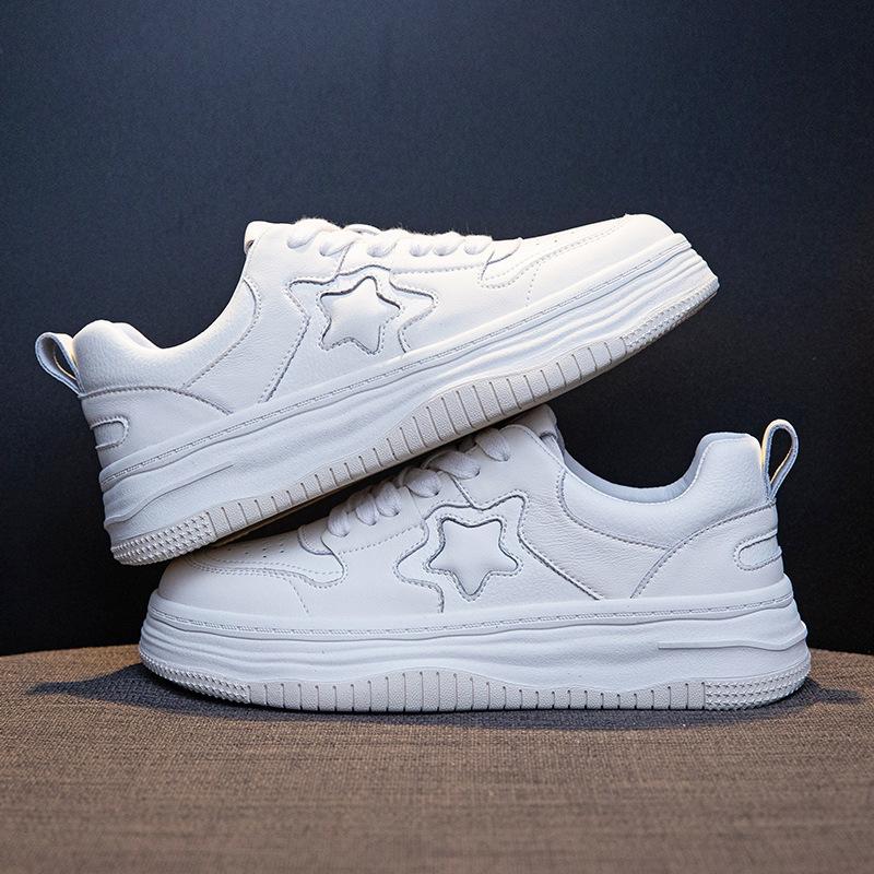 Little white shoes women's spring new leather platform casual shoes versatile stars low-top sports board shoes students