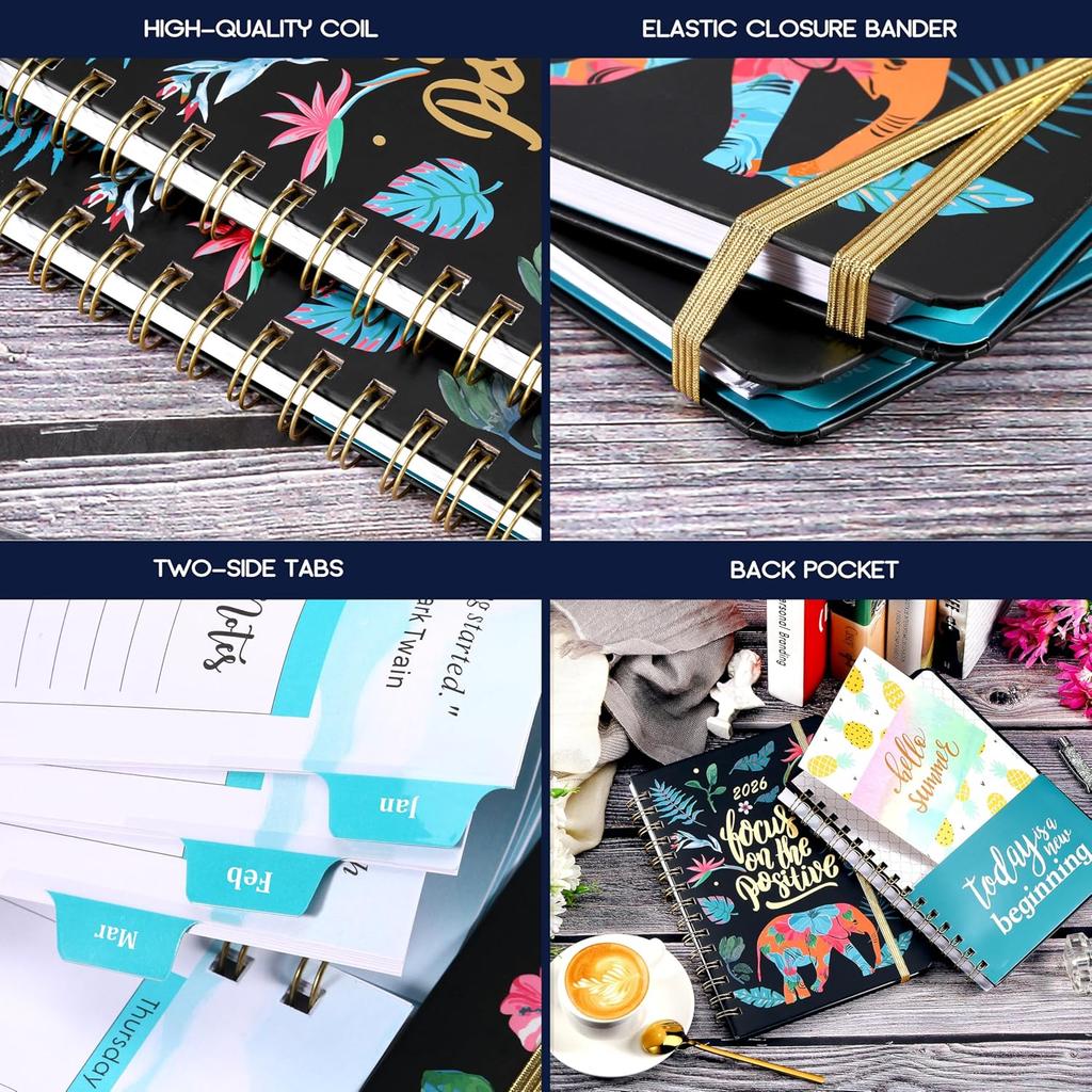 2026 Planner - Weekly & Monthly Planner 2026 with Monthly Tabs, January 2026 - December 2026, 6.3" X 8.4", Flexible Hardcover with Thick Paper,