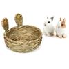 Rabbit Grass Bed Chewing Straw Hamster Nest Pet Hay Bed for Small Animal Bunny Guinea Pigs Chinchilla Sleeping Bed Pet Supplies