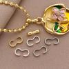 18K Gold-Plated Copper Three-Character Buckle Clasp for DIY Jewelry: Bracelet, Necklace, or Pendant End