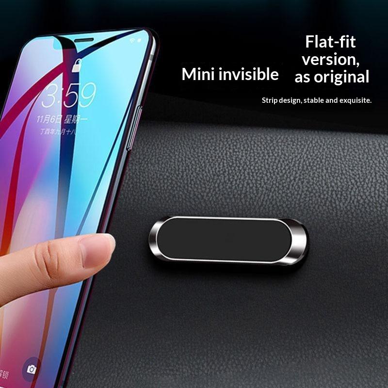 Slim Magnetic Car Phone Holder Strong Adhesion Portable Design For Dashboard Home Office Daily Use