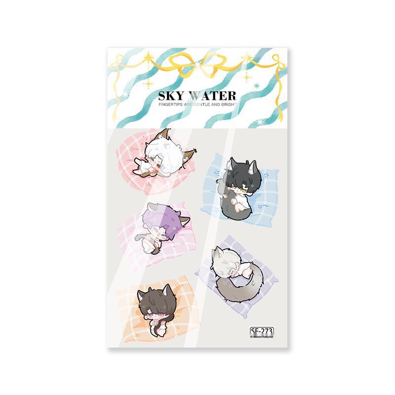 

6D Embossed Cartoon Space & Love Sky Stickers for Phone Decoration