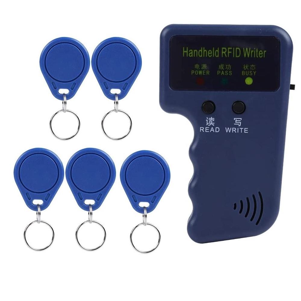 

Ручной RFID ID-карты Копировщик Ключ Считыватель Записыватель Дубликатор 125КГц+5 Шт. Метки