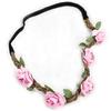 Hippie Love Flower Garland Crown Festival Wedding Hair Wreath BOHO Floral Headband