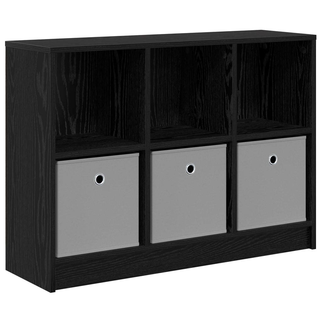 Sideboard in Black Oak Look 88.5 x 27.5 x 63.5 cm