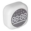 P12 Bluetooth Clock Speaker Wireless LED Mirror Portable Dual Alarm Clock Bass SpeakerWhite