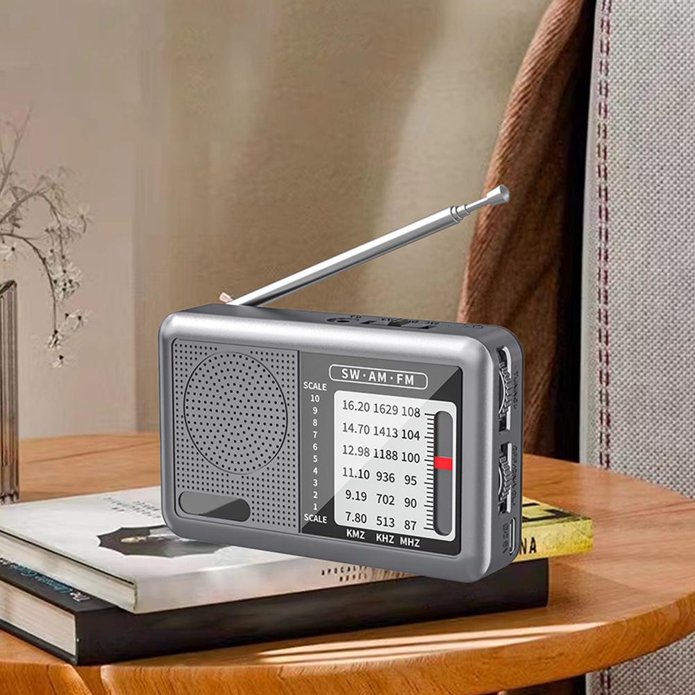 FM AM SW Radio with Rechargeable Battery & Earphone Pocket Radio for Indoor Outdoor Gifts for Seniors Elderly