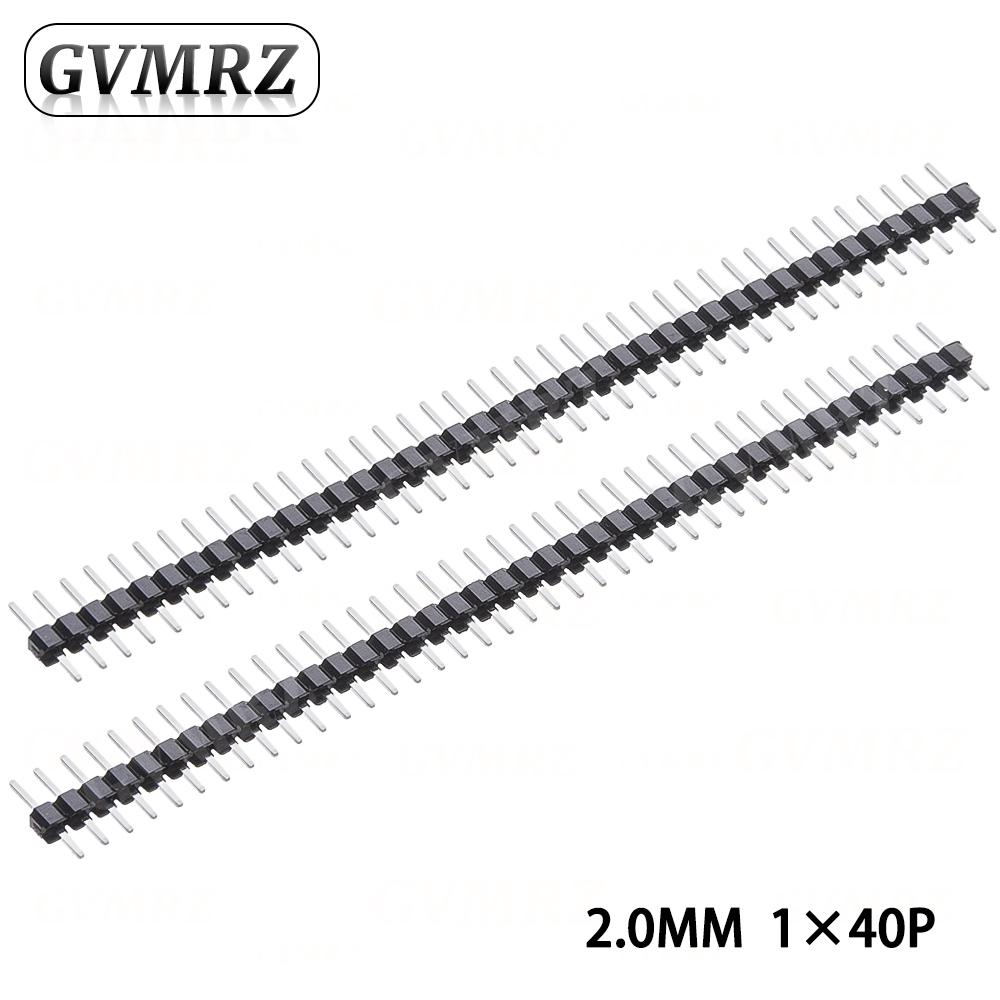 

10PCS 2.0mm 40 Pin Male Single Row Pin Header Strip 1*40P 2mm Male Pin Header Connector 2*40P