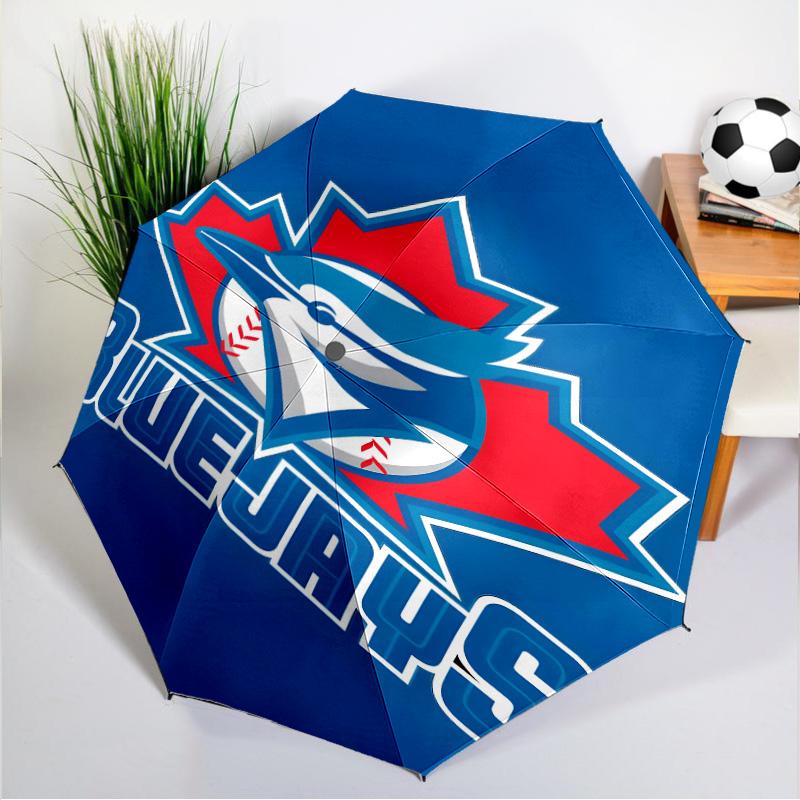 Blue Jays Baseball Season Umbrella 8-Frame for Travel, Camping, Casual Lightweight Portable Umbrella, Essential for Every Family Holidays Gift