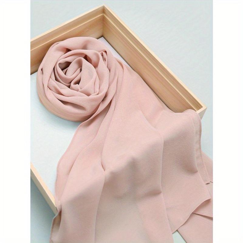1pc Casual Versatile Solid Color Chiffon Scarf