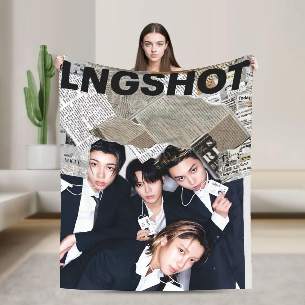 Kpop Group Lngshot  Blanket Multi-size Warm Cozy Fluffy  Throw Blankets for Sofa Couch and Bed