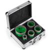 5PCS Diamond Hole Saw Set Diamond Drill Core Bits with Saw Blade, 22/35/40/50/65MM M14 Thread Carborundum Granite Granite