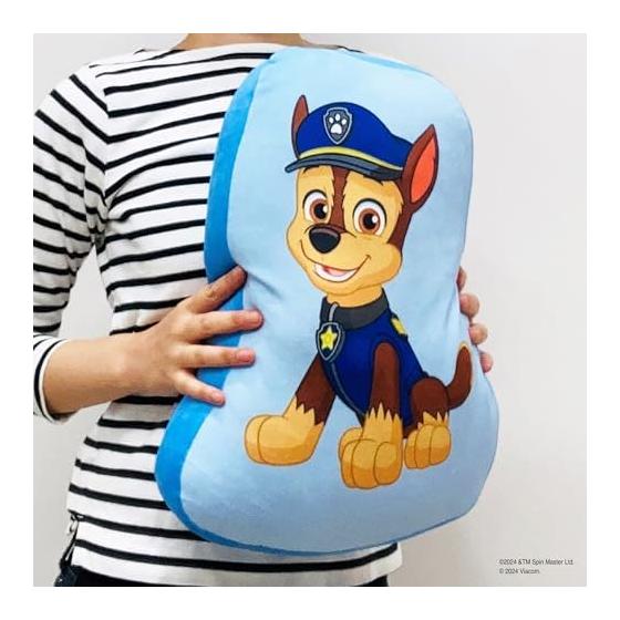 MORIPiLO Body Pillow Paw Patrol Chase (Mochimochi Die-cut Cushion) Skin-friendly Fluffy Goods Stuffed Toy Nap Pillow Blue 40x32x10cm Character Pillow