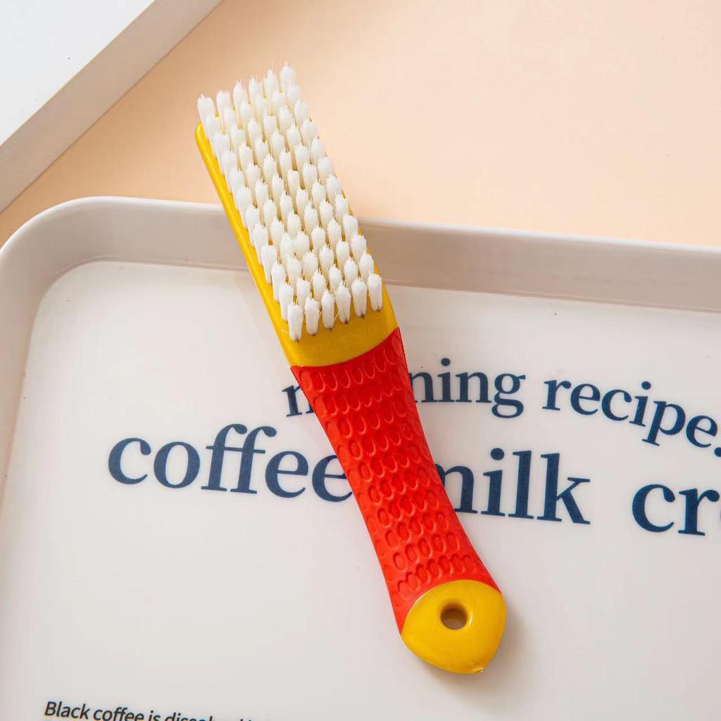 Nano Soft Bristle Shoe Brush with Extended Handle - Gentle on Shoes, Durable Cleaning, Perfect for Laundry and Dormitory Use.