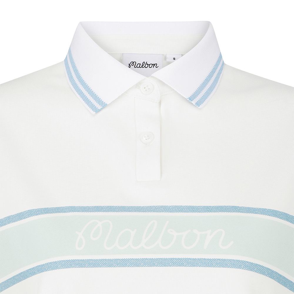 MALBON GOLF Women'S Color Block Waffle T-Shirt White (Woman)