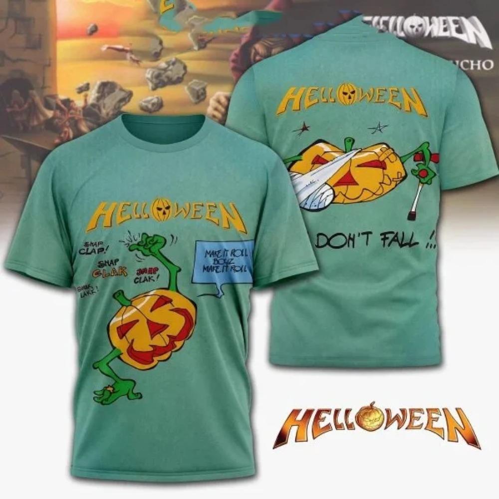 Rock Halloween 40th Anniversary Tour 3D Print T-shirt Men Women Fashion O-Neck Short Sleeve Tops Tees New Designer Clothes Album