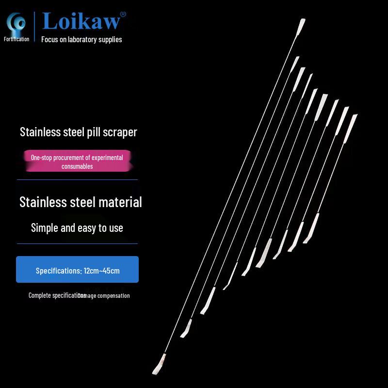 Leigu Double-Headed 304 Stainless Steel Lab Spatula  Spoon 18cm