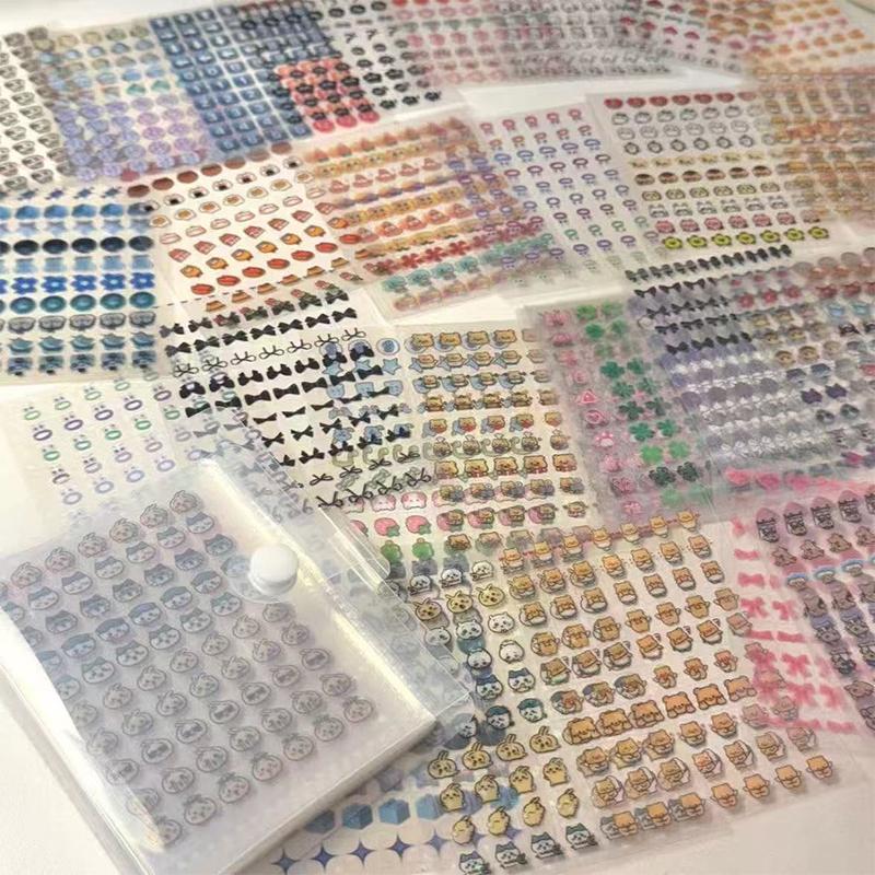 1 Set Waterproof Cute Nose Gag Notebook Storage Book Stickers Nail Art Stiers Girls Cartoon Decorative Patches Prank Toys