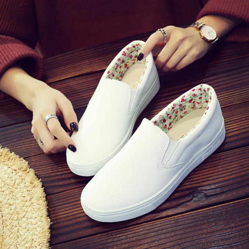 Zapatos De Mujer Women Cute Black Spring Slip On Leather Shoes Lady Classic Comfort Summer Nurse Hotel Work Loafers Ab545