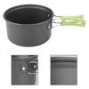 8PcsCelsiusset Portable Outdoor Travel Camping Picnic Cookware Cooking Pot Pan Bowel Set(Black)