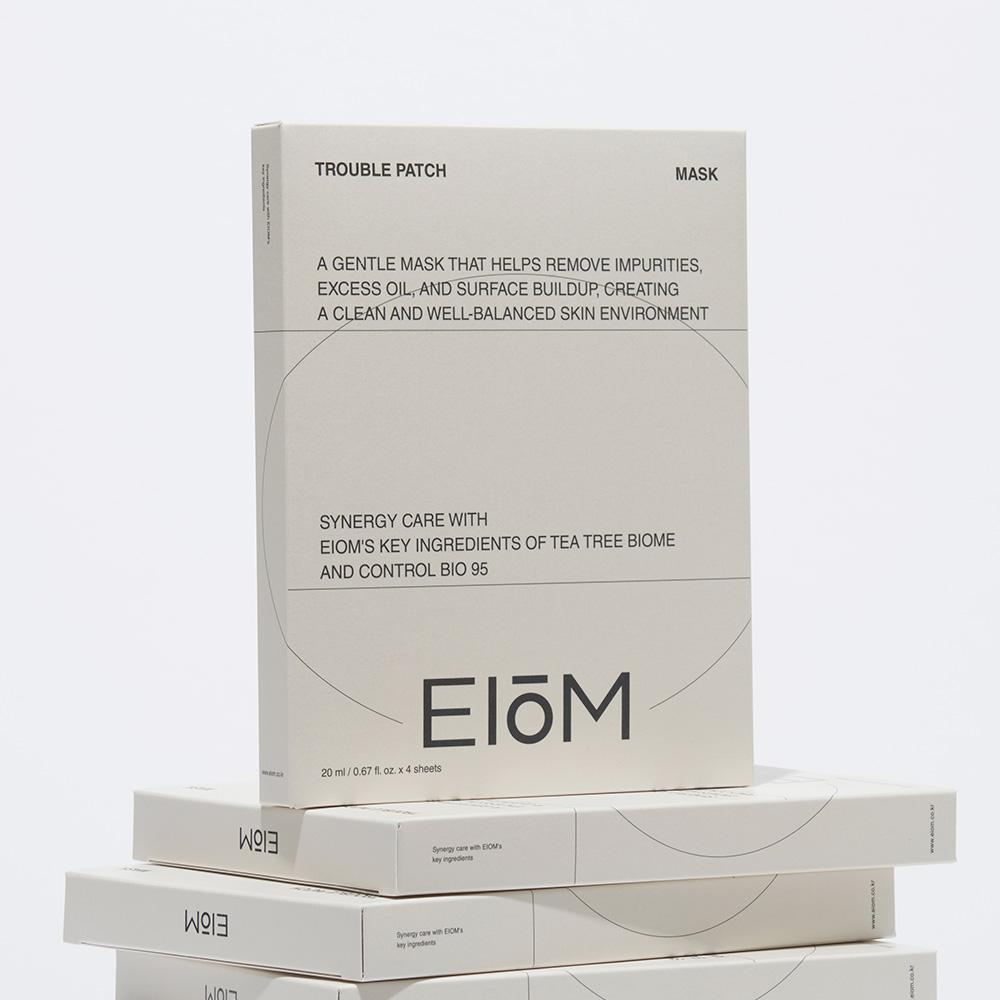 Eiom Trouble Patch Mask Sheet 3ea Full Face Pimple Patch & Hydrocolloid Face Mask for Acne-Prone Skin