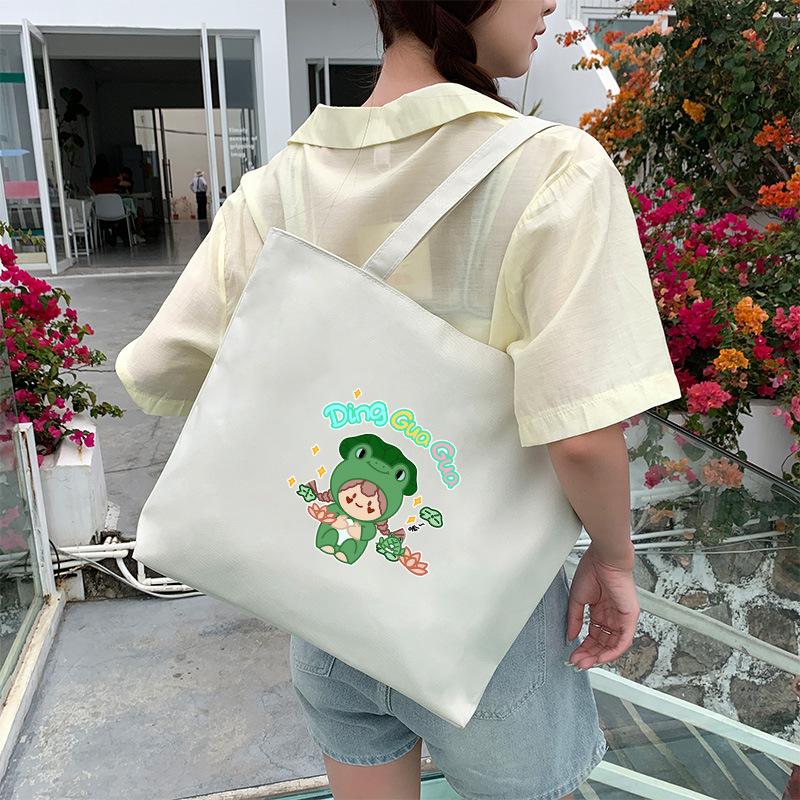 Canvas Bag Women'S Shoulder Handbag Student Tote Bag Large Capacity Hand Carry Canvas Bag
