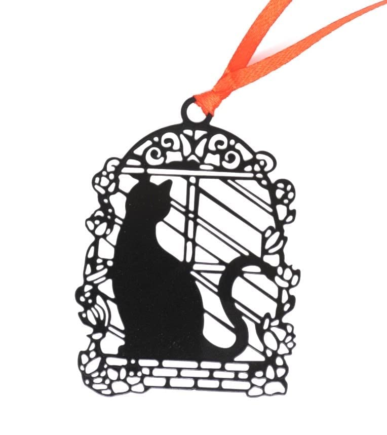 

Bookmark Cute Beautiful Stylish Popular Bookmarker Black Bookmark and Window (Cat B)