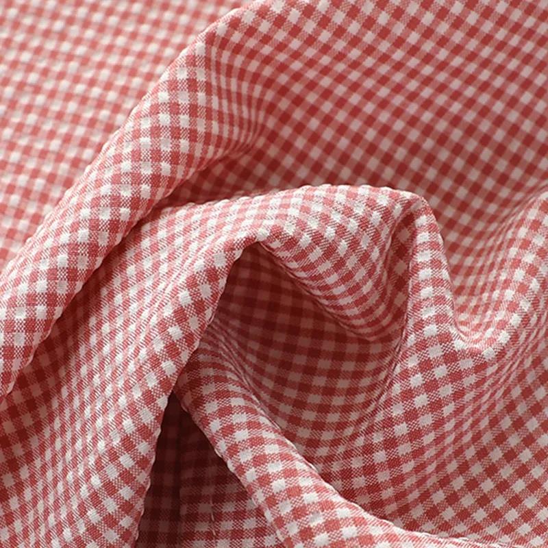 Flickklänning Enfärgad Sommar Barn Rutig Prinsesskjol Baby Söt Kjol Hängslen Lotusbladsärm Prinsesskjol A-linjekjol