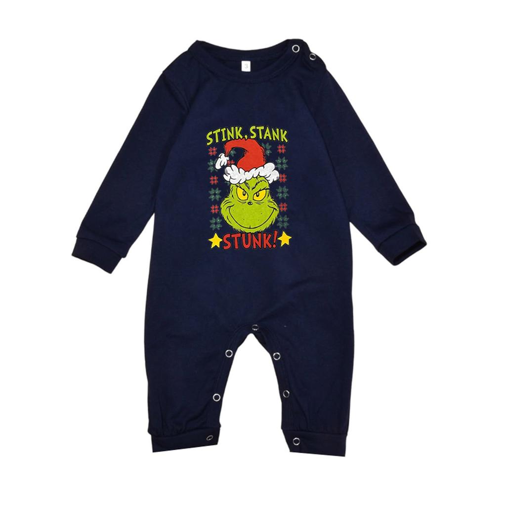 Christmas Prints Family Matching Long Sleeve Tops+Pants Set Family Matching Sets