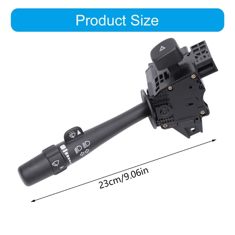 Automotive Combination Assembly for Faulty Turn Signal and Windshield Wiper Functions, Part 15849313 with White Symbols and Black Plastic Housing