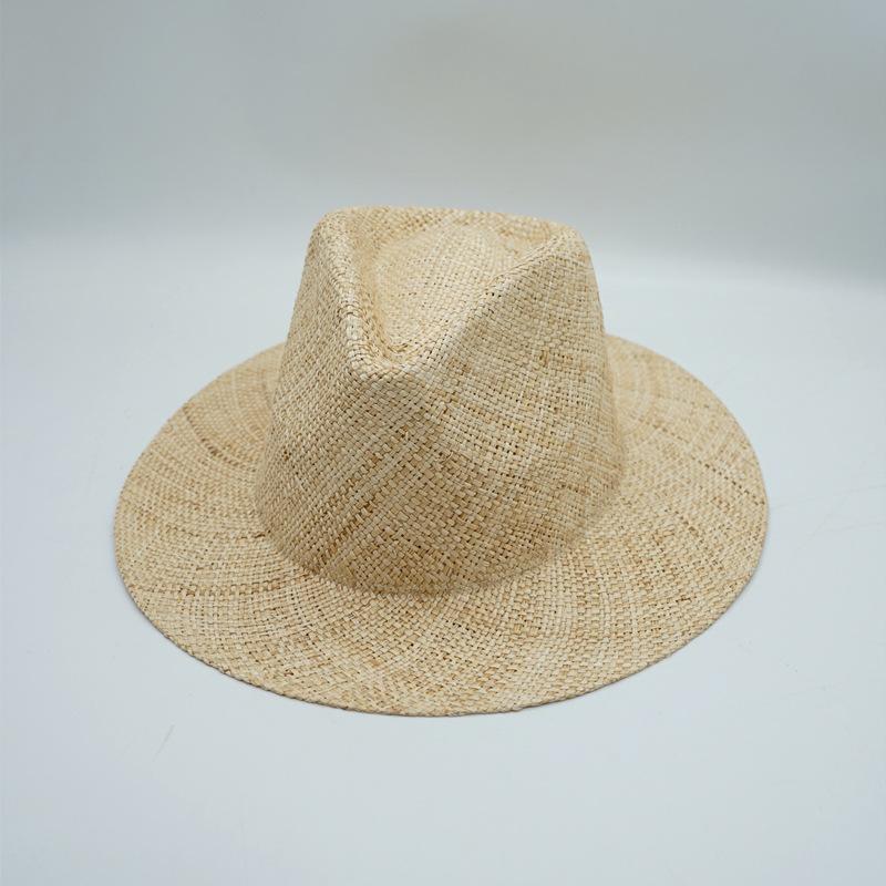 

Japanese Korean Version Of French Retro Versatile Treasure Grass Panama Jazz Top Hat Men And Women Summer Sunshade Sunscreen Straw Hat Tide