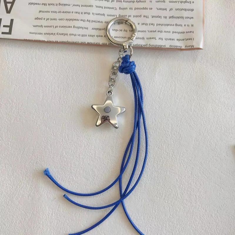 Beautiful Rope Tassel Keychains Waterproof Long PU Rope Tassel O-shaped Clasp Bag Pendant for Woman