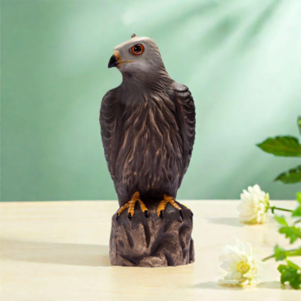 Sturdy Eagle Repellents Statue Lifelike Birds Decoy Hawk Creative Hawk Ornament Outdoor Courtyard