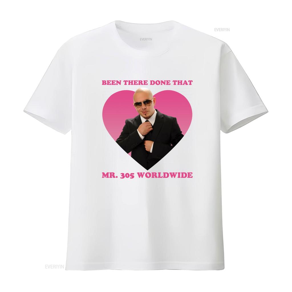 Been There Done That Mr 305 Worldwide Pitbull T Shirt vintage Washed homme Stylish Breathable Top For Everyday Wear Versatile