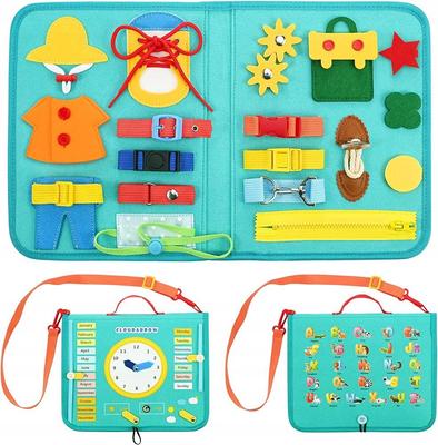 Manipulation Board with Clock Learning Suitcase Sensory Montessori