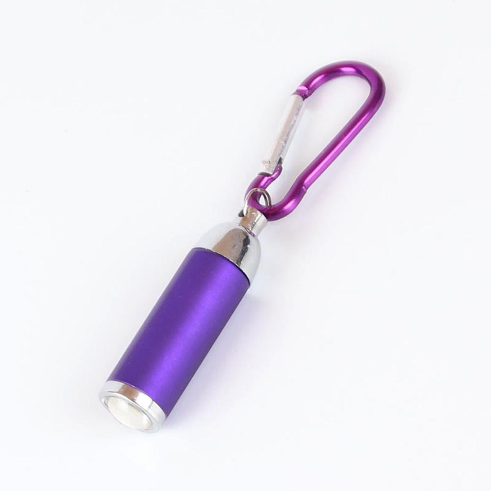 Led Zoom Mini Flashlight Telescopic Strong Light Torch With Keychain Pendant Creative Mountaineering Buckle Gift